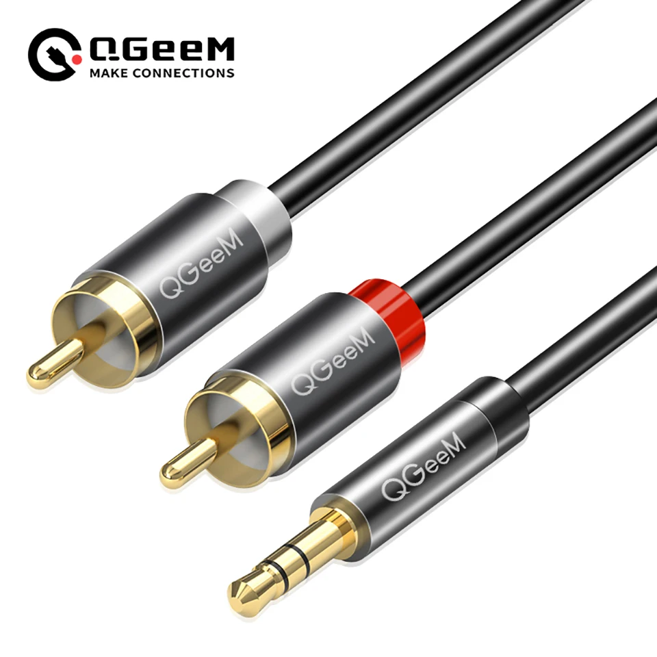 Home Cinema Installation - QGeeM RCA-Kabel 2RCA auf 3,5mm Audio-Kabel