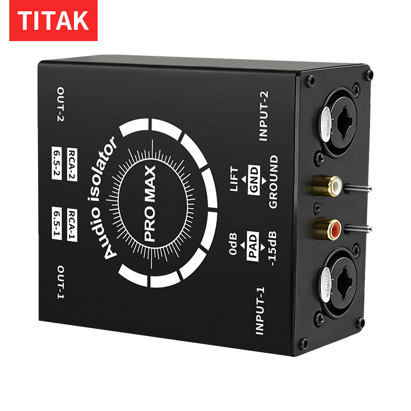 Home Cinema Furniture - 3-Pin XLR/RCA/TS/TRS Erdungs-Loop-Noise-Isolator-Box, Mehrzweck-Hum-Eliminator für Heim-