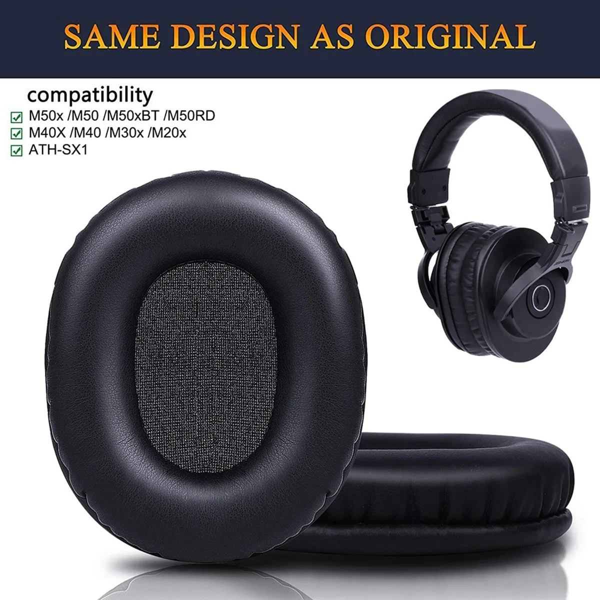 Audio Technica Headphone Ath-M20X - M50x Ersatz-Ohr polster kompatibel mit Audio-Technik