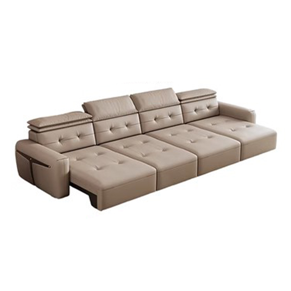 Home Cinema Furniture - MINGDIBAO Echtes Leder Elektrisches Konvertierbares Sofa-Bett