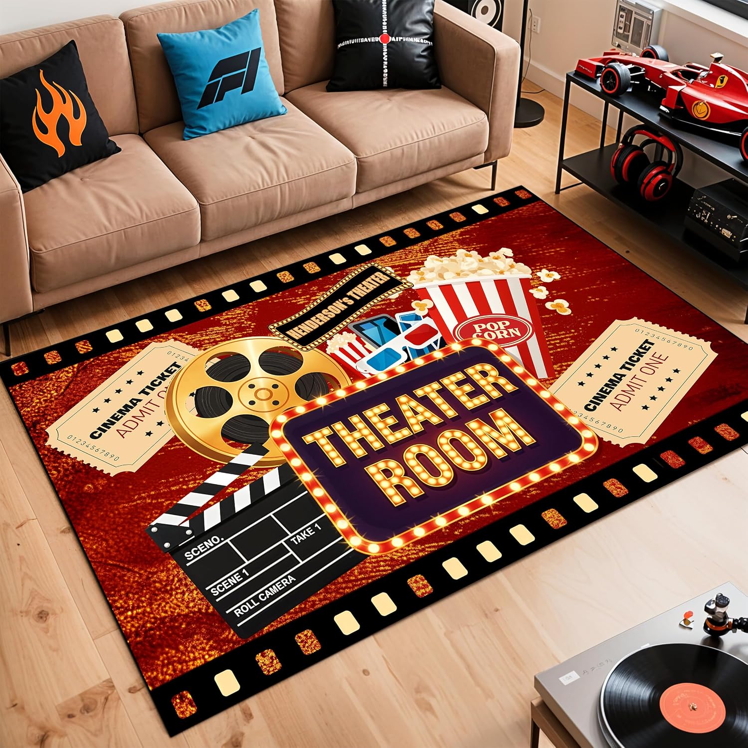 Gravierter Namens-Kinoteppich, – Home Cinema Experience Bewertung und Preis