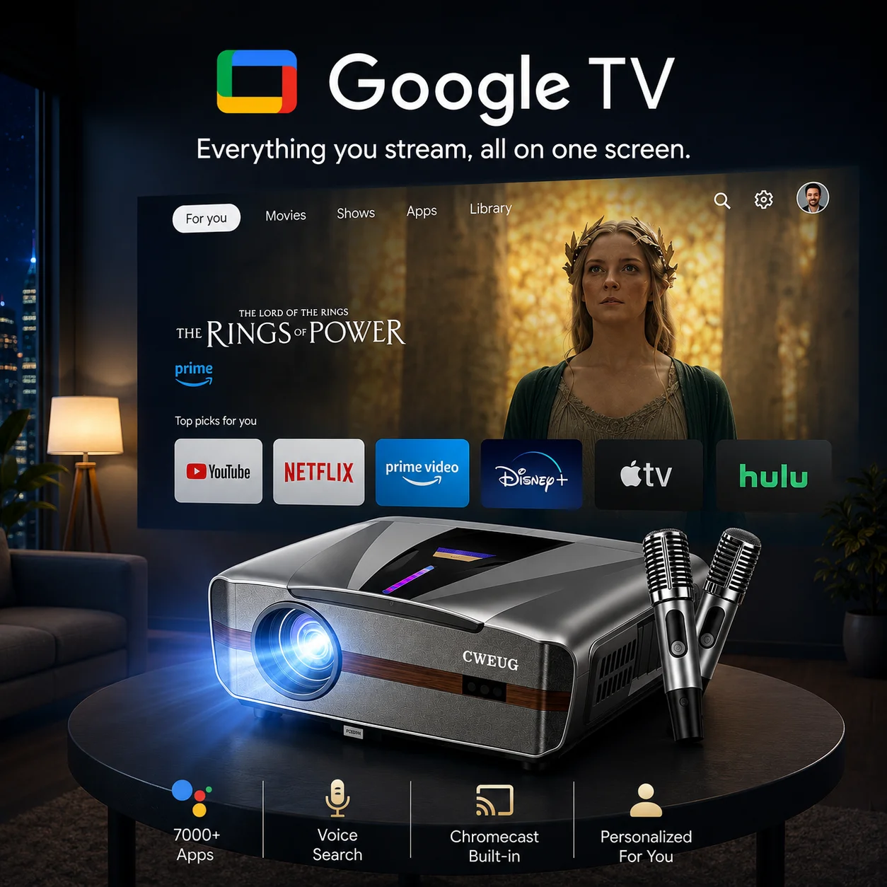 Neuer 4K E9 UHD-Projektor Smar – Home Cinema Experience Bewertung und Preis