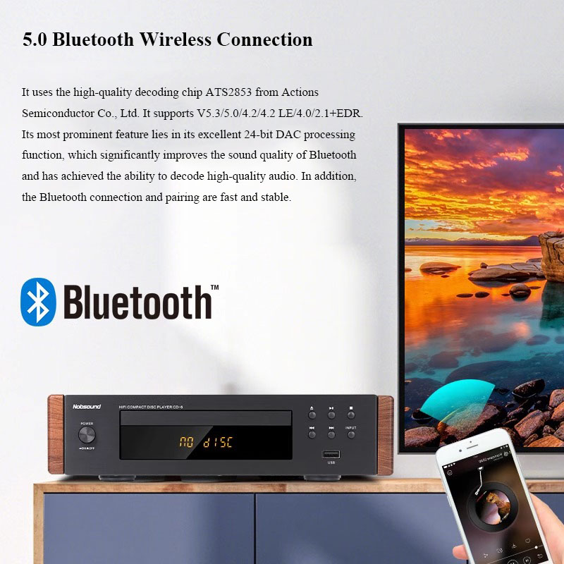 CD-6 HiFi CD-Player Bluetooth  – Home Cinema System Bewertung und Preis
