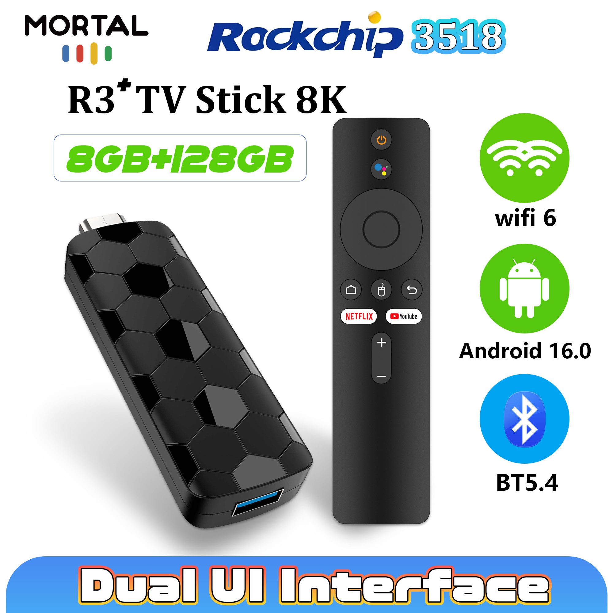 Mortal R3+ TV-Stick Android 16 – Home Cinema Furniture Bewertung und Preis