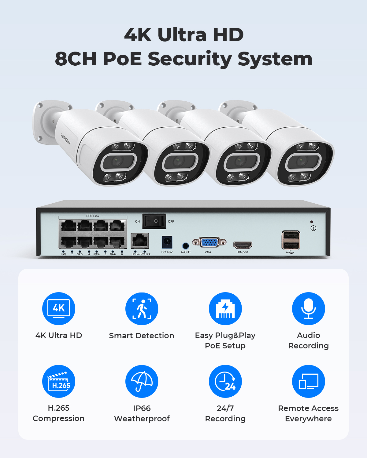 H.View 4K 5Mp 8Mp PoE CCTV Sic – Home Cinema System Bewertung und Preis