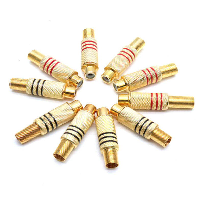 4 Stück RCA-Stecker Vergoldet  – Home Cinema Installation Bewertung und Preis
